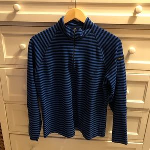L.L.Bean Striped 1/4 Zip Fleece